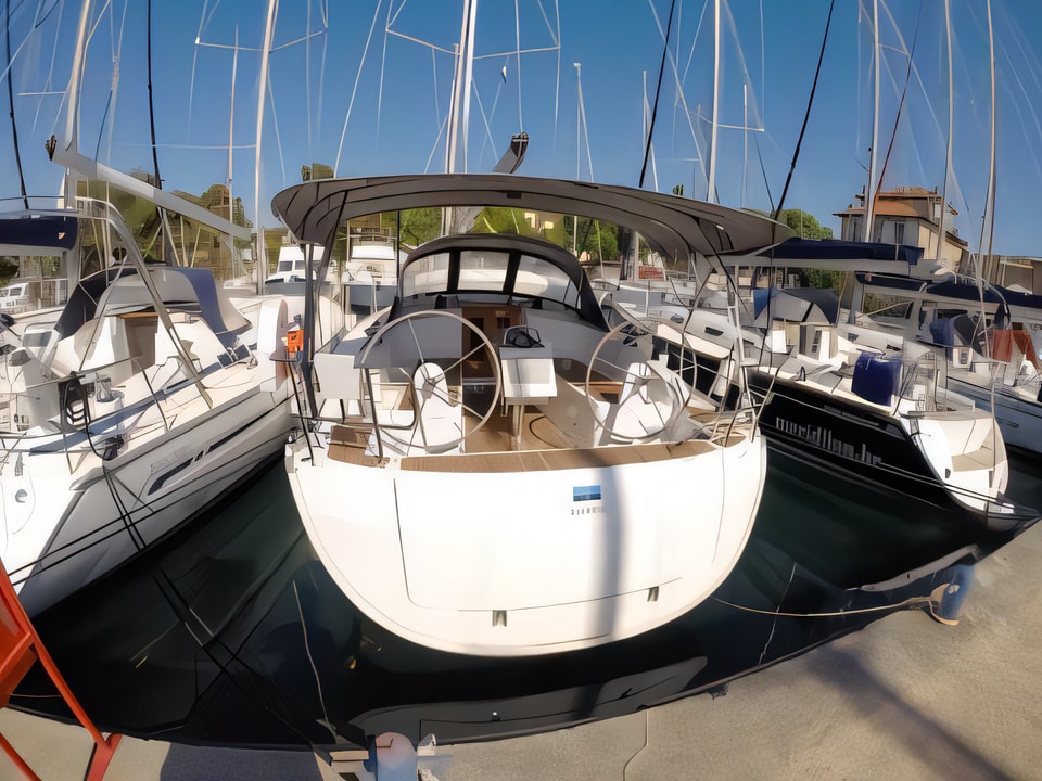 Exterior overview of Bavaria Cruiser 37 sail boat for charter from Zadar Marina Zadar in the Zadar sailing area Croatia