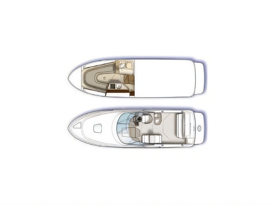 Sea Ray 275 Amberjack yacht layout 1 cabins Croatia charter
