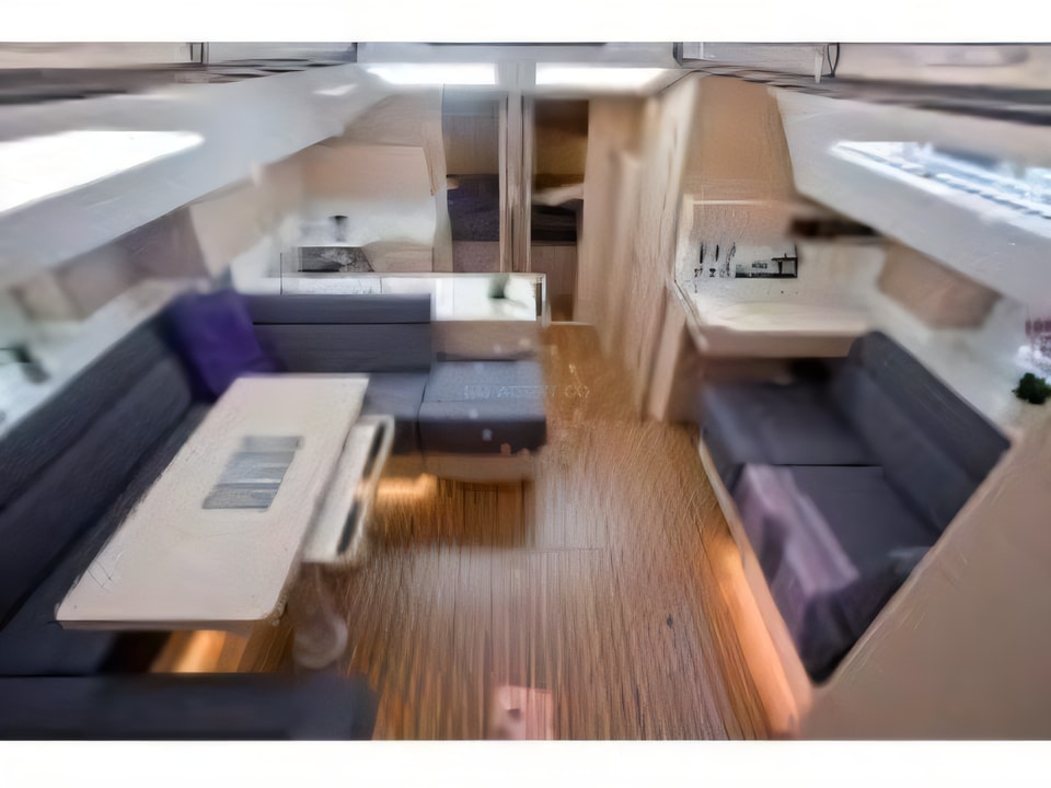Interior of Elan 50 Impression sail boat with 5 cabins Croatia yacht charter