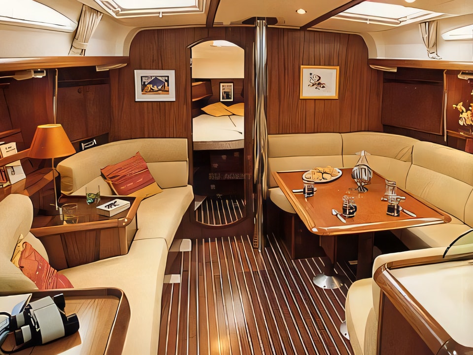 Interior of Sun Odyssey 40.3 sail boat with 3 cabins Croatia yacht charter