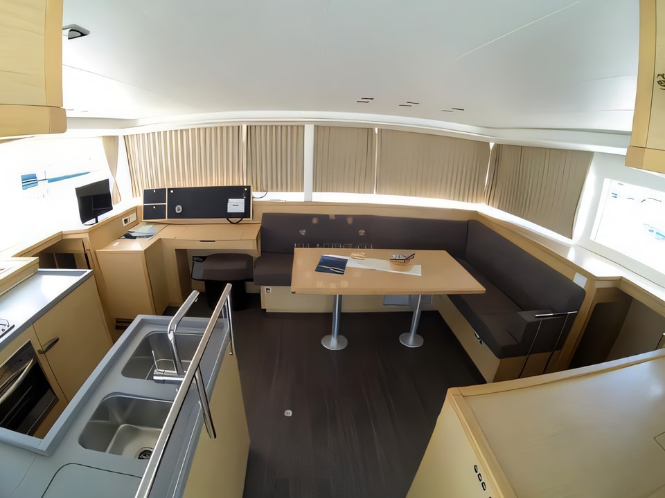 Interior of Lagoon 450 catamaran with 6 cabins Croatia yacht charter