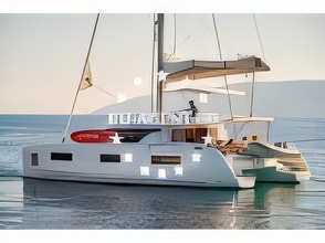 Exterior overview of Lagoon 46 NEW catamaran for charter from SCT Marina Trogir in the Split sailing area Croatia