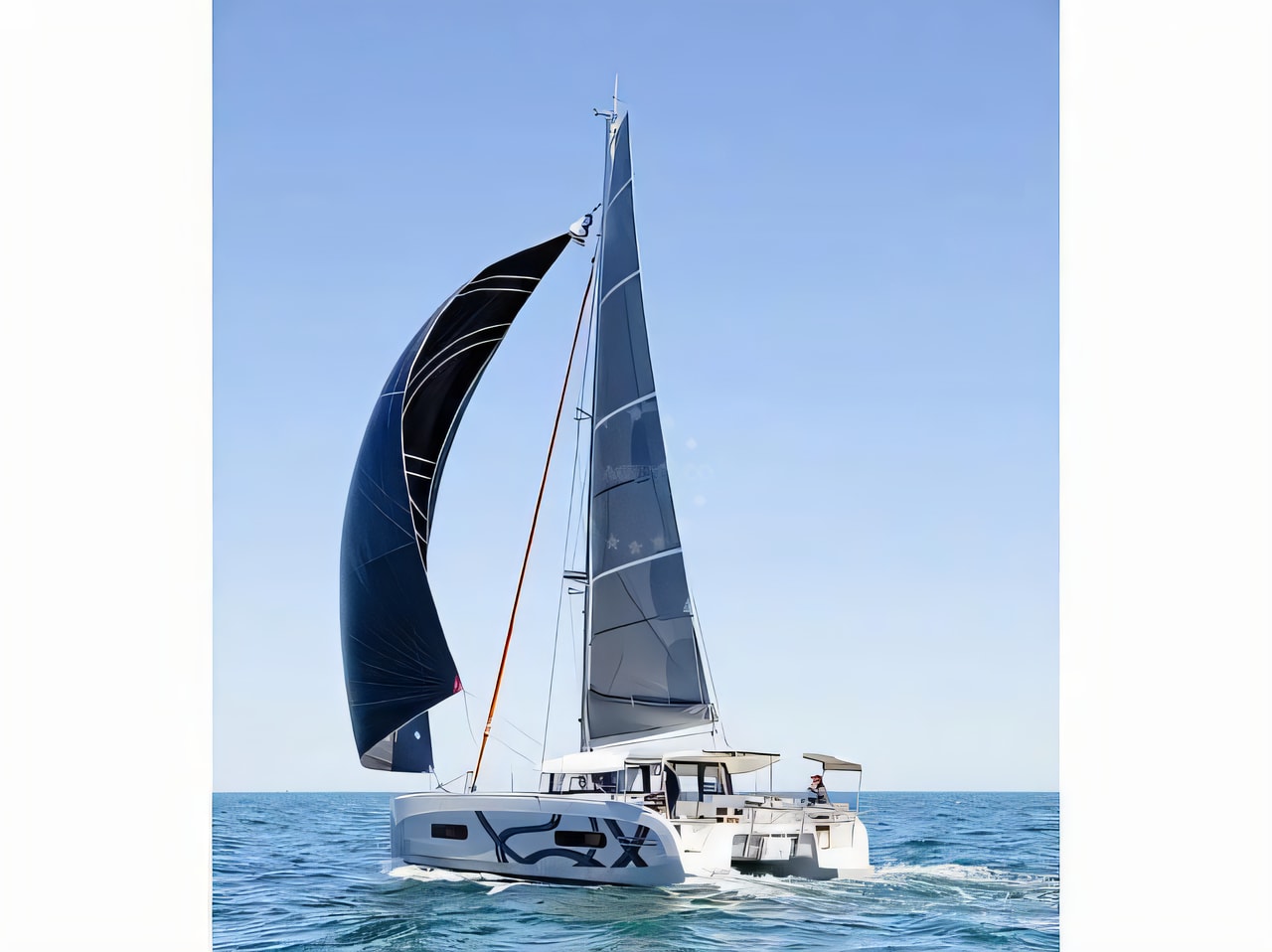 Exterior overview of Excess 11 catamaran for charter from SCT Marina Trogir in the Split sailing area Croatia