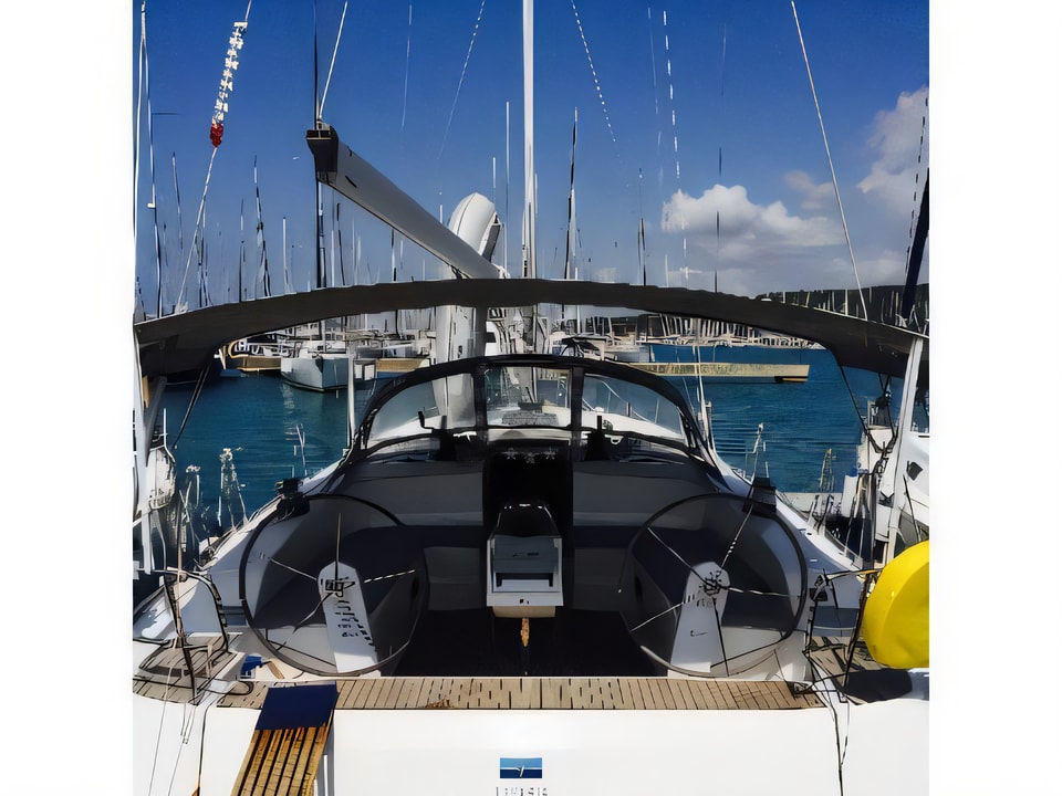 Exterior overview of Bavaria Cruiser 51 sail boat for charter from Sukosan Marina Dalmacija in the Zadar sailing area Croatia