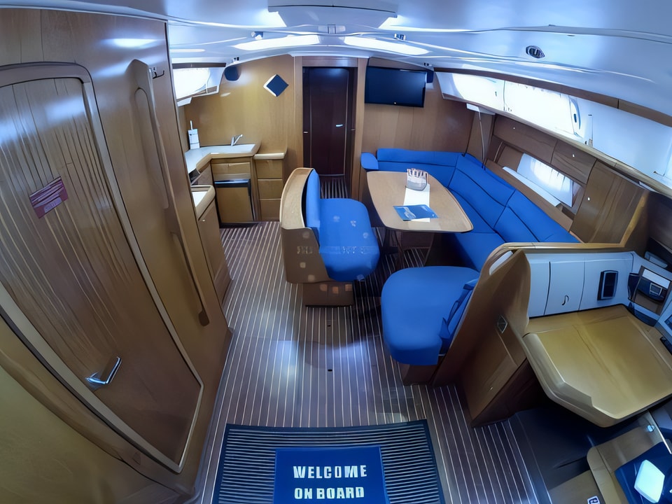 Interior of Bavaria 46 Cruiser sail boat with 4 cabins Croatia yacht charter