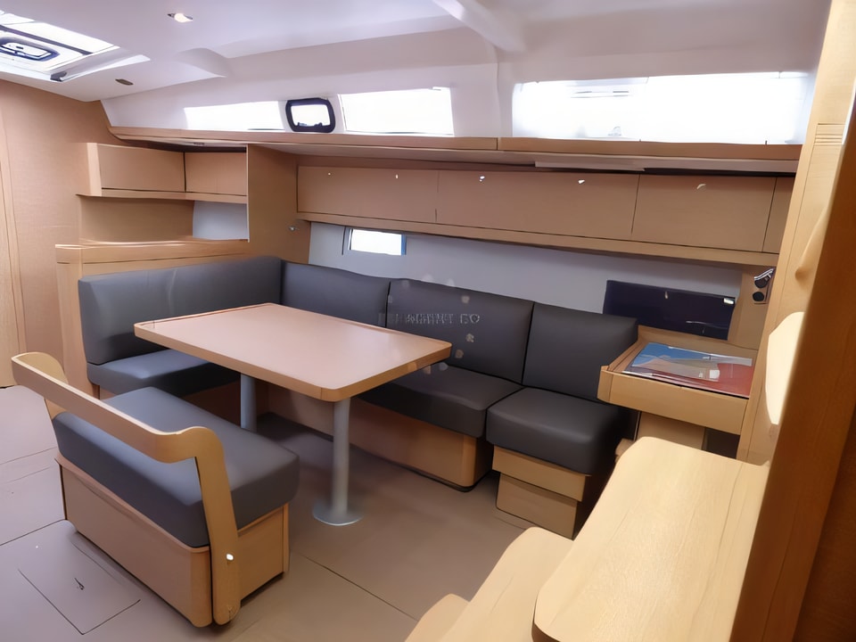 Interior of Dufour 460 Grand Large 3 cabin sail boat with 3 cabins Croatia yacht charter