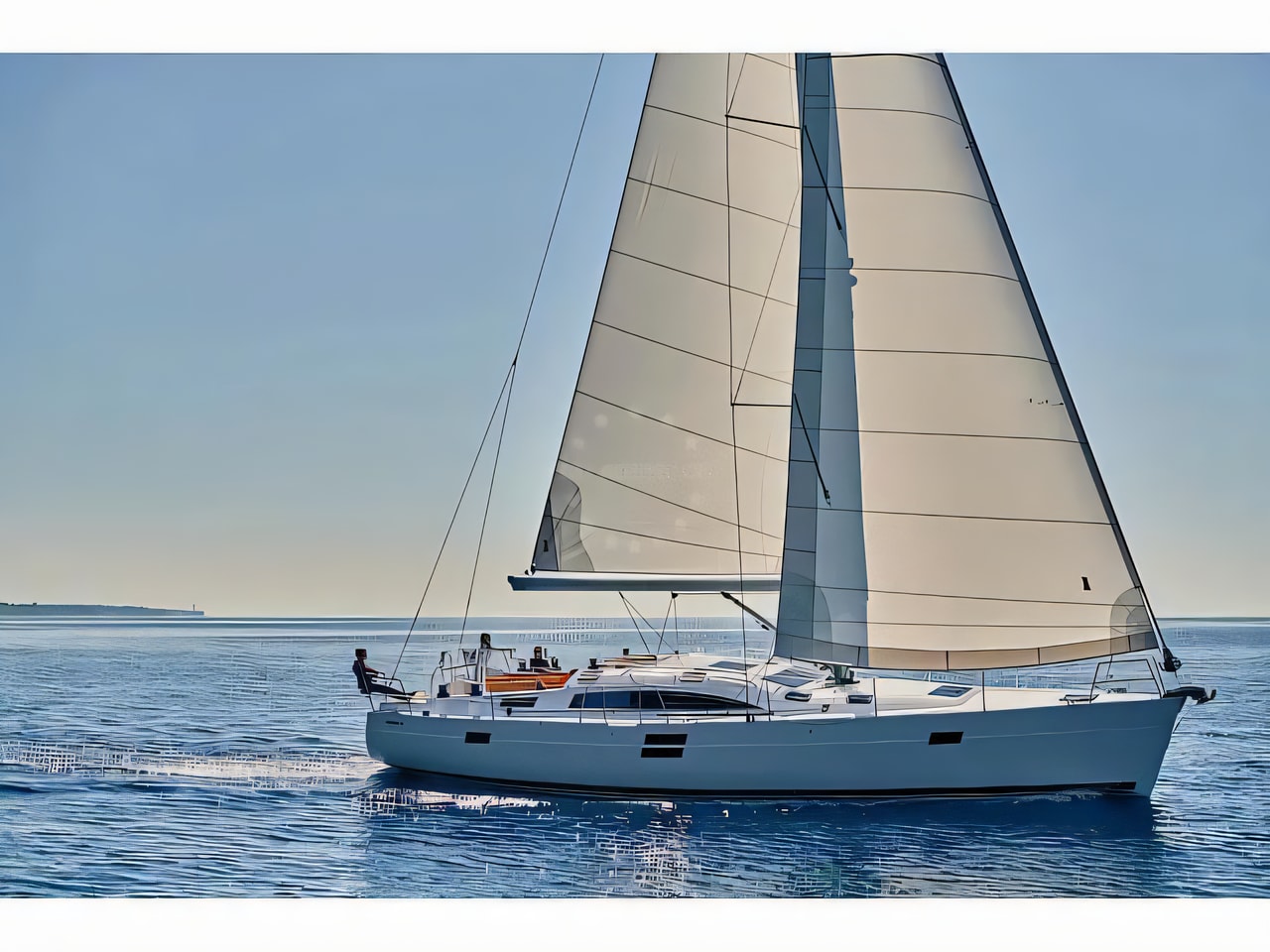 Exterior overview of Elan Impression 50.1 sail boat for charter from SCT Marina Trogir in the Split sailing area Croatia