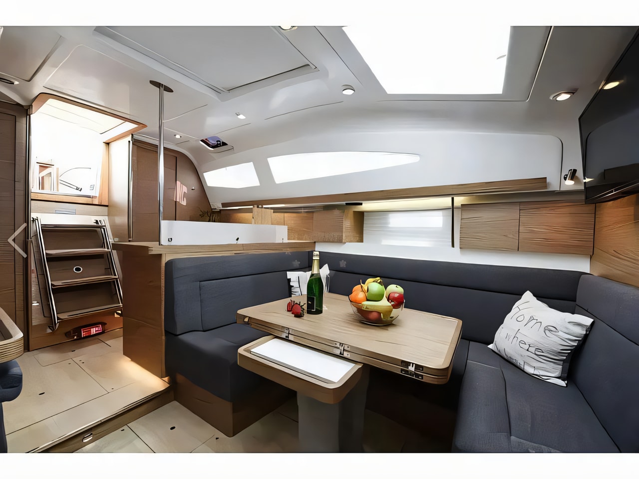 Layout of Elan Impression 40 sail boat with 3 cabins Croatia yacht charter