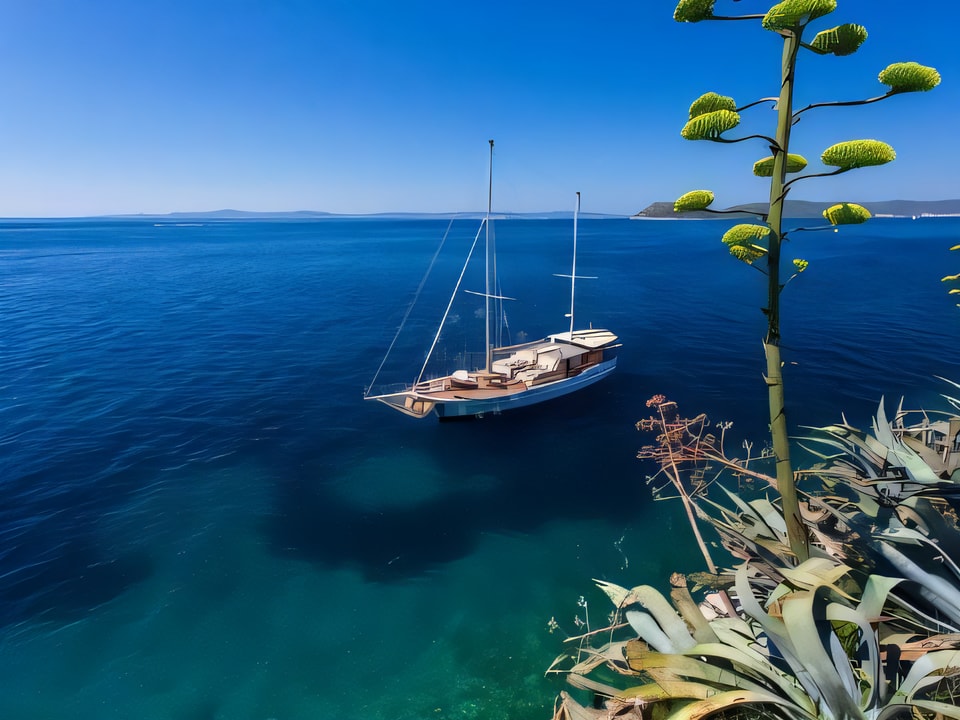 Exterior overview of Gulet Summer Princess gulet or cruiser for charter from Split Port in the Split sailing area Croatia