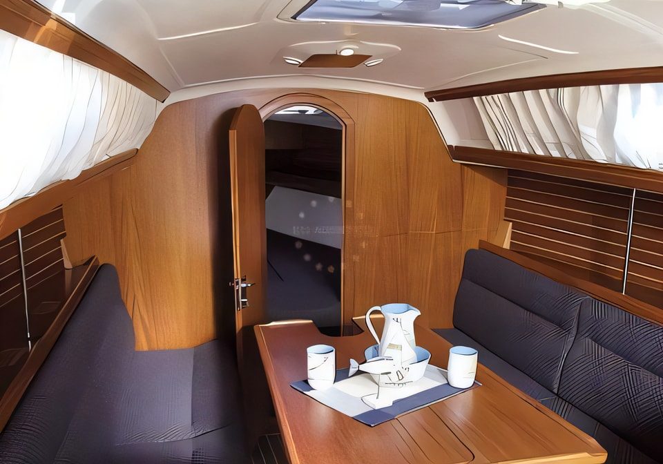 Interior of Elan 31 sail boat with 2 cabins Croatia yacht charter