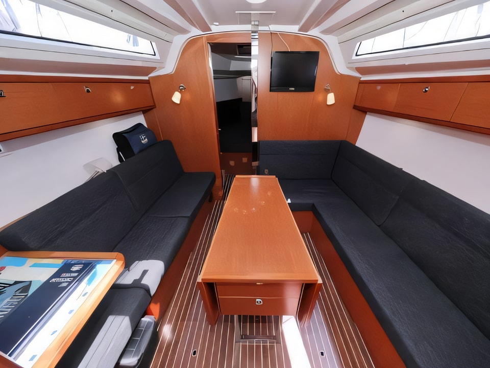 Interior of Bavaria Cruiser 37 sail boat with 3 cabins Croatia yacht charter