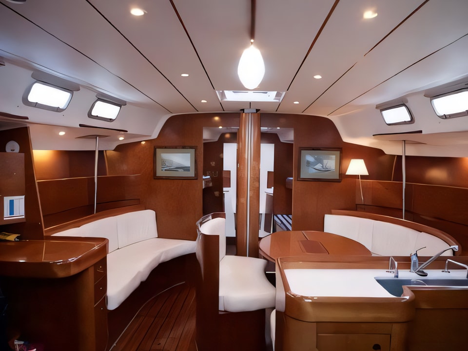 Interior of Beneteau First 47.7 sail boat with 4 cabins Croatia yacht charter