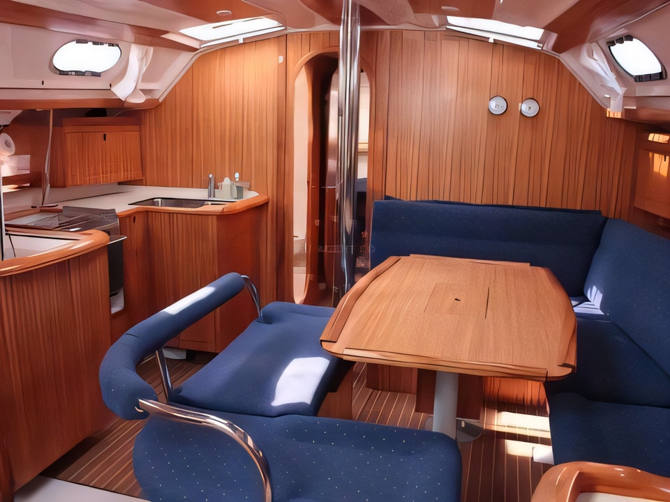 Interior of Dufour Gib Sea 43 sail boat with 4 cabins Croatia yacht charter
