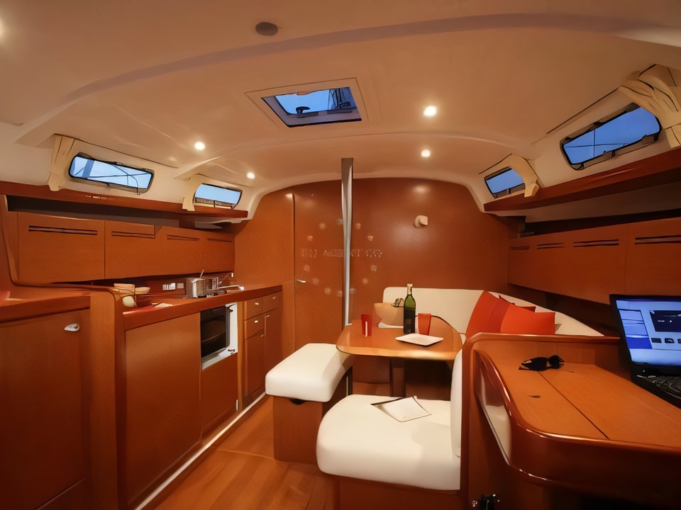 Interior of Beneteau Cyclades 43.4 sail boat with 4 cabins Croatia yacht charter