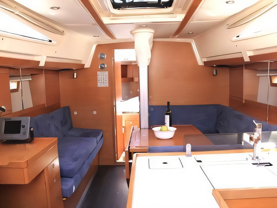 Interior of Elan 410 performance sail boat with 3 cabins Croatia yacht charter