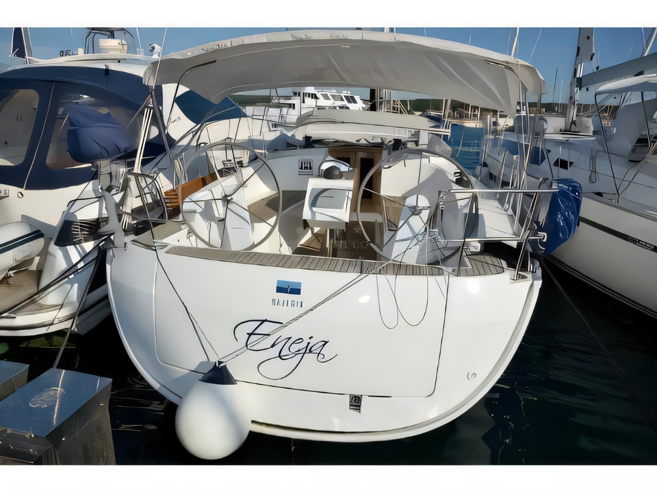 Exterior overview of Bavaria Cruiser 37 sail boat for charter from Biograd Marina Kornati in the Kornati sailing area Croatia