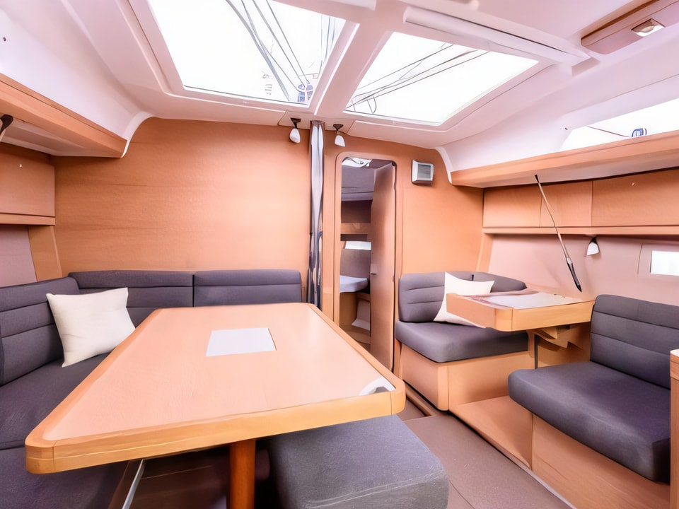 Interior of Dufour 410 Grand Large 8 sail boat with 3 cabins Croatia yacht charter
