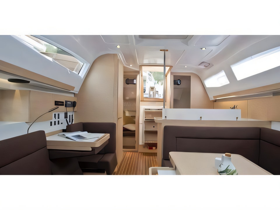 Interior of Elan 40 Impression sail boat with 3 cabins Croatia yacht charter