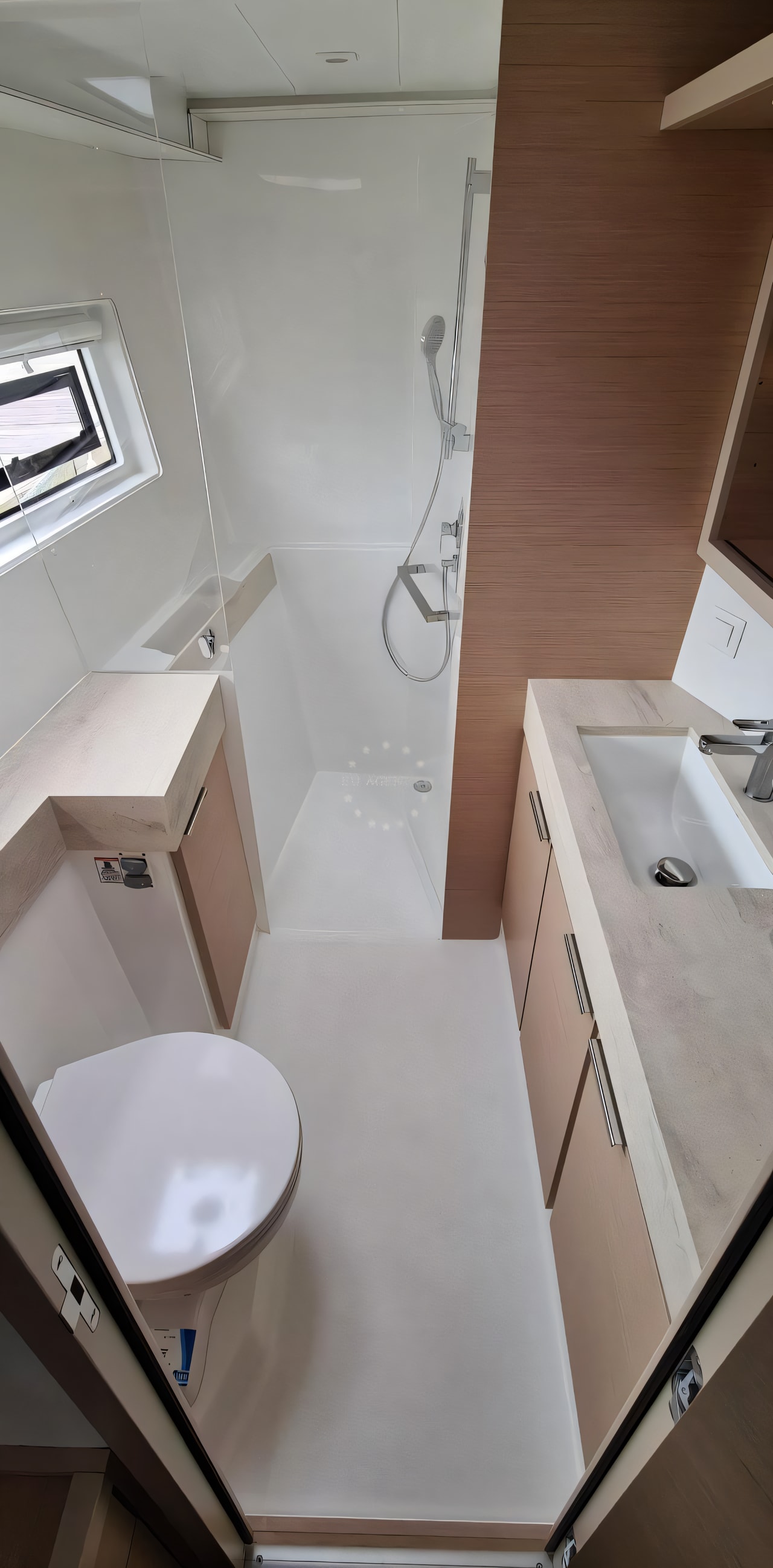Layout of Lagoon 40 catamaran with 3 cabins Croatia yacht charter