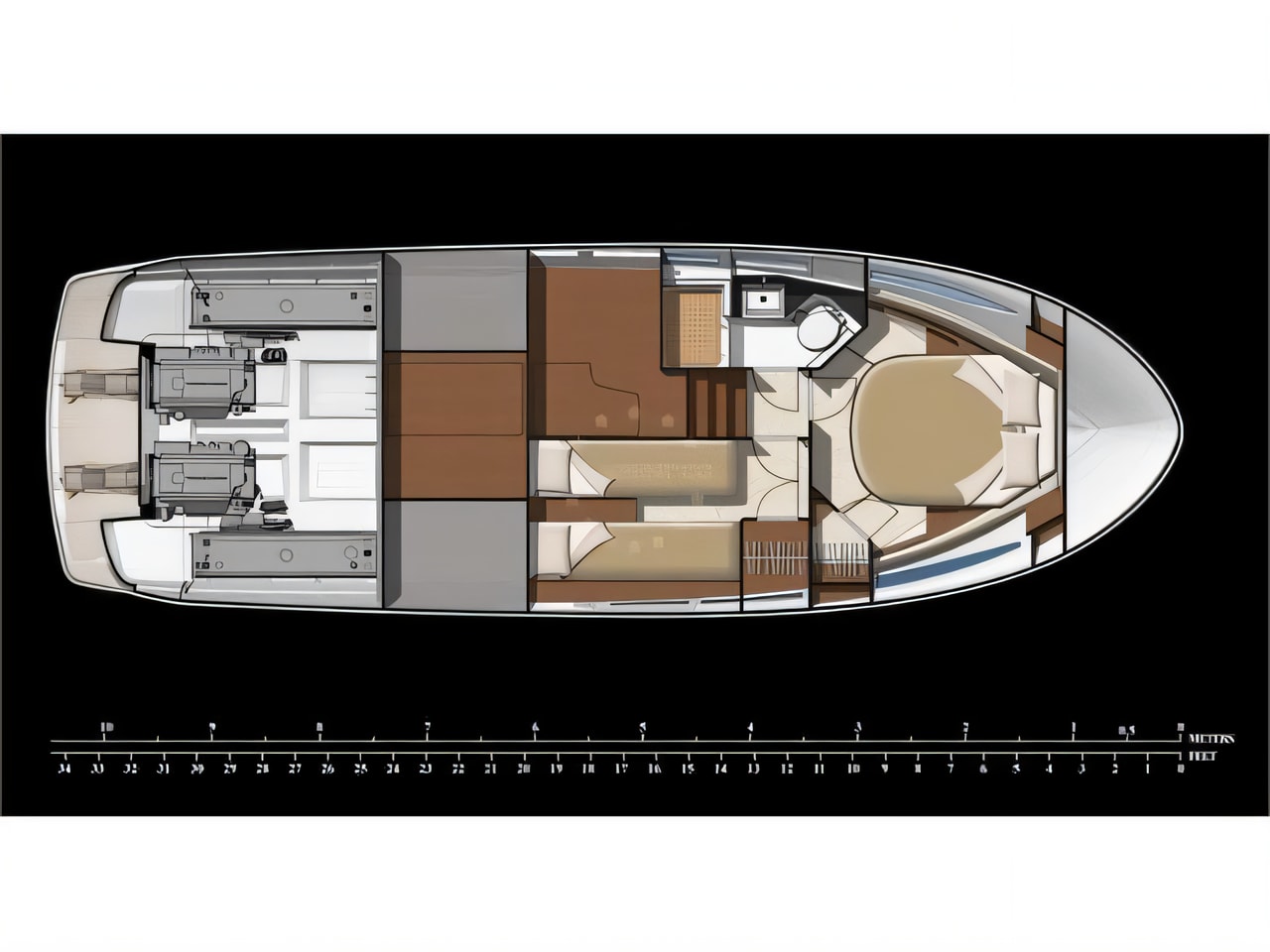 Exterior overview of Jeanneau NC-11 Ownerversion motor boat for charter from Vodice ACI Marina in the Sibenik sailing area Croatia