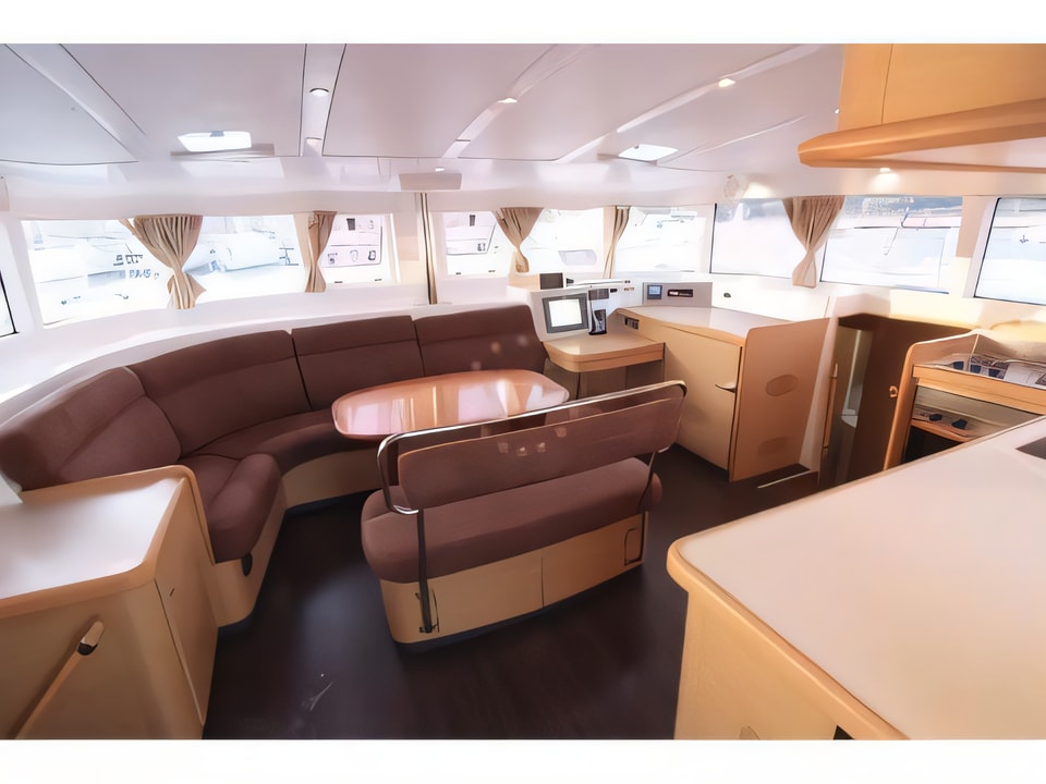 Interior of Lagoon 440 (4+2 cab) catamaran with 6 cabins Croatia yacht charter