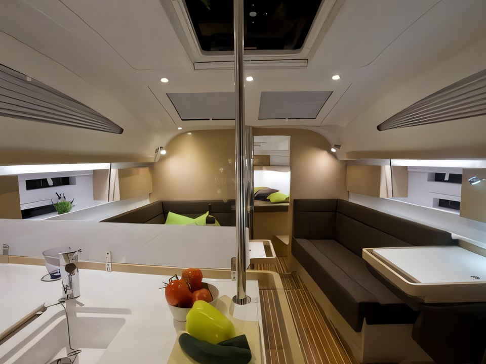 Interior of Elan 40 Impression sail boat with 3 cabins Croatia yacht charter