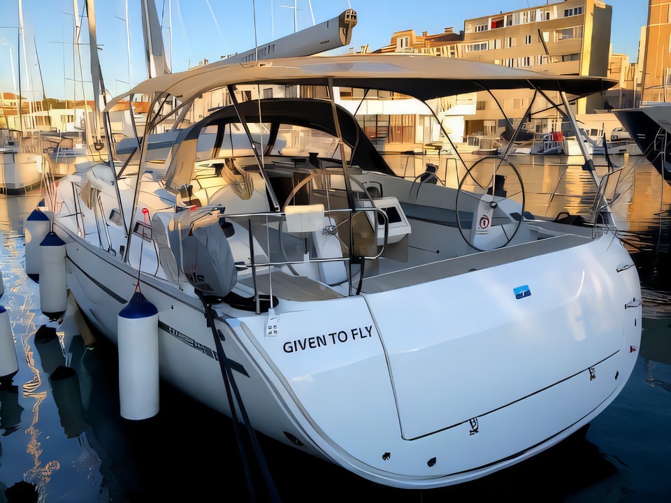 Exterior overview of Bavaria Cruiser 51 sail boat for charter from Zadar Marina Zadar in the Zadar sailing area Croatia