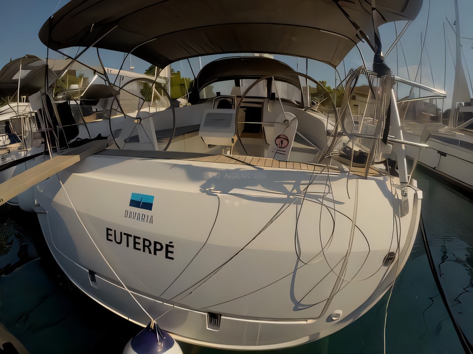 Exterior overview of Bavaria Cruiser 41 sail boat for charter from Zadar Marina Zadar in the Zadar sailing area Croatia