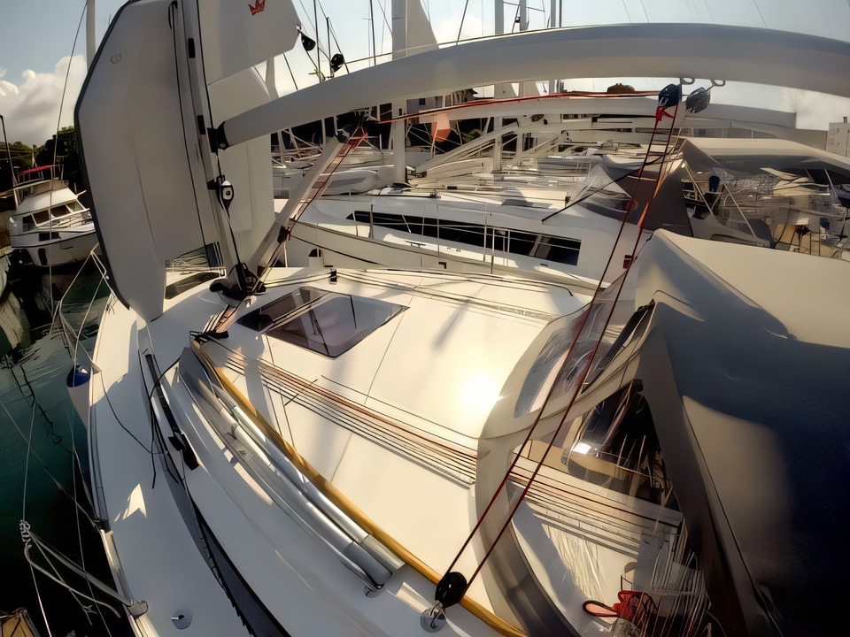 Exterior overview of Bavaria Cruiser 34 sail boat for charter from Zadar Marina Zadar in the Zadar sailing area Croatia