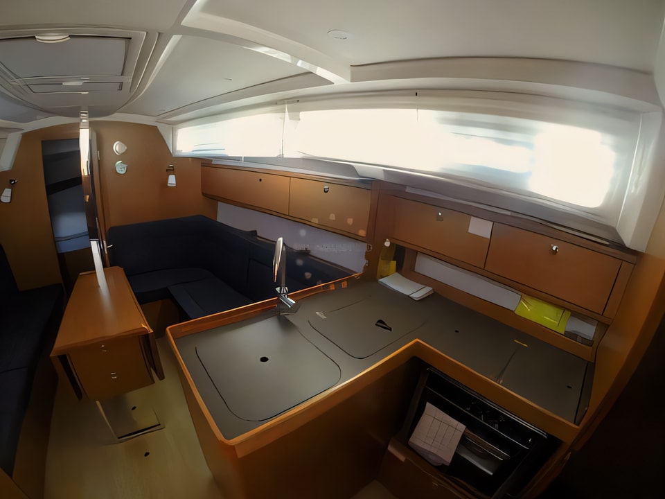 Interior of Bavaria Cruiser 34 sail boat with 3 cabins Croatia yacht charter