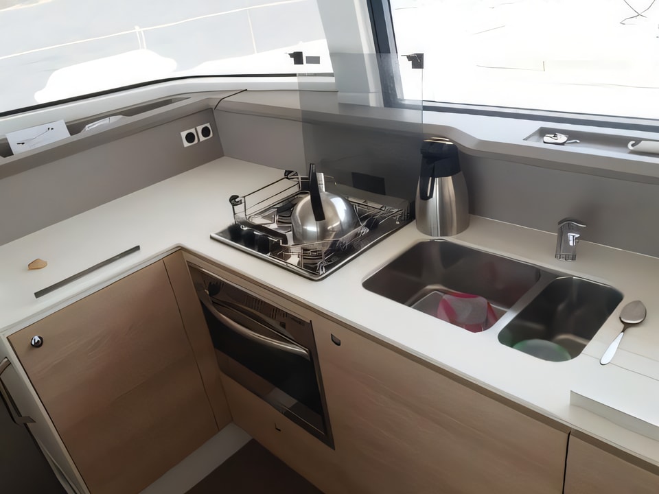 Interior of Bali 4.1 catamaran with 4 cabins Croatia yacht charter