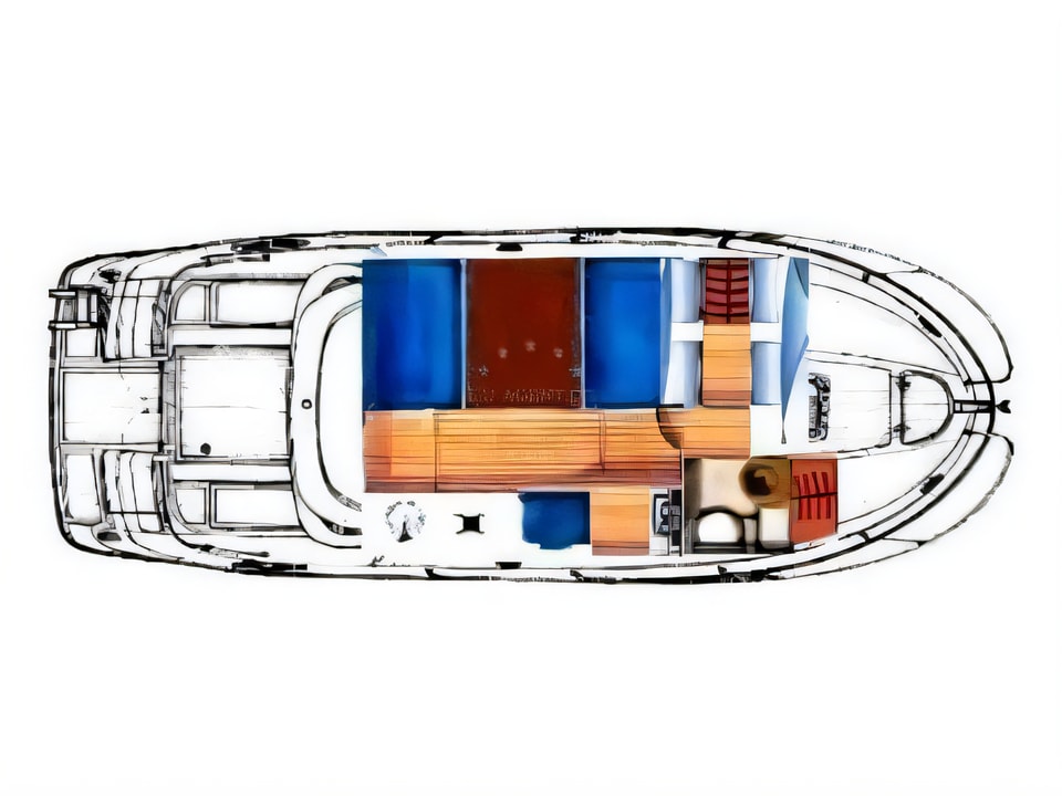 Quicksilver 750 yacht layout 1 cabins Croatia charter