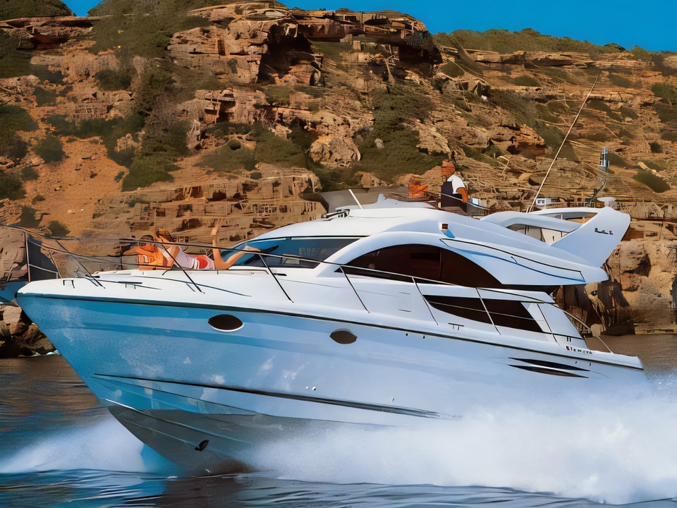 Fairline Phantom 40 motor boat for charter from Sibenik / Marina Mandalina Sibenik sailing area Croatia