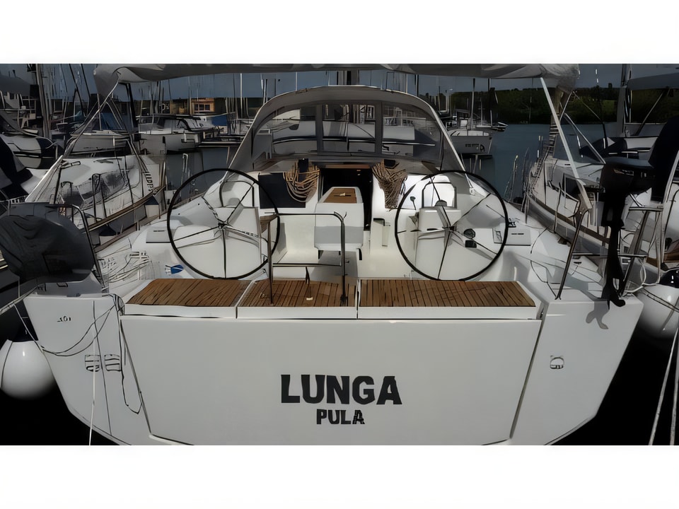 Exterior overview of Dufour 460 Grand Large sail boat for charter from Dubrovnik ACI Marina in the Dubrovnik sailing area Croatia