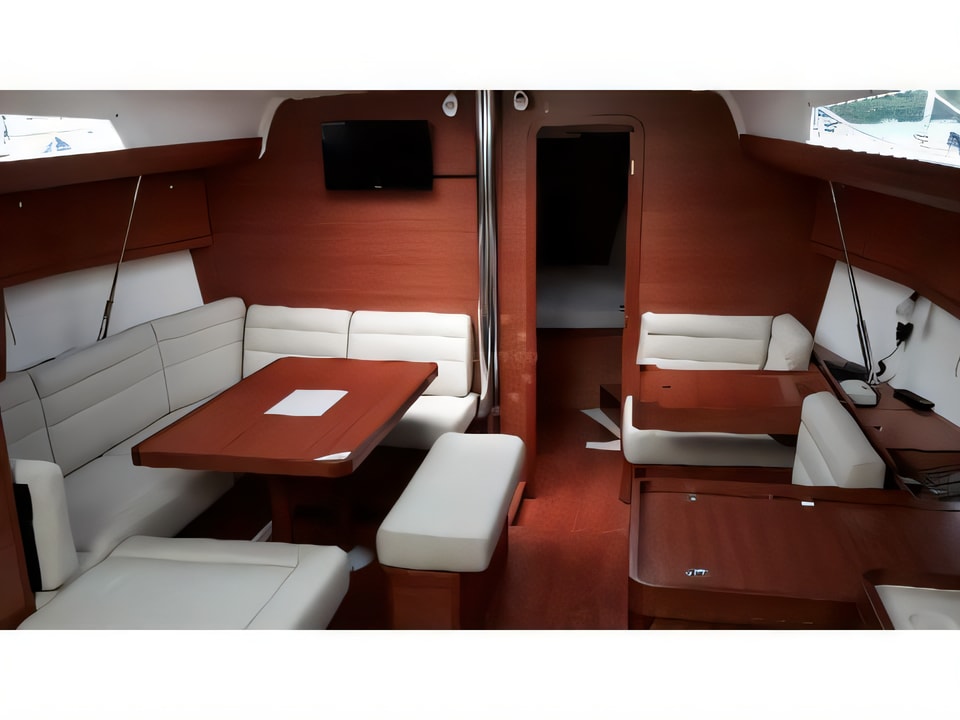 Interior of Dufour 410 Grand Large sail boat with 3 cabins Croatia yacht charter