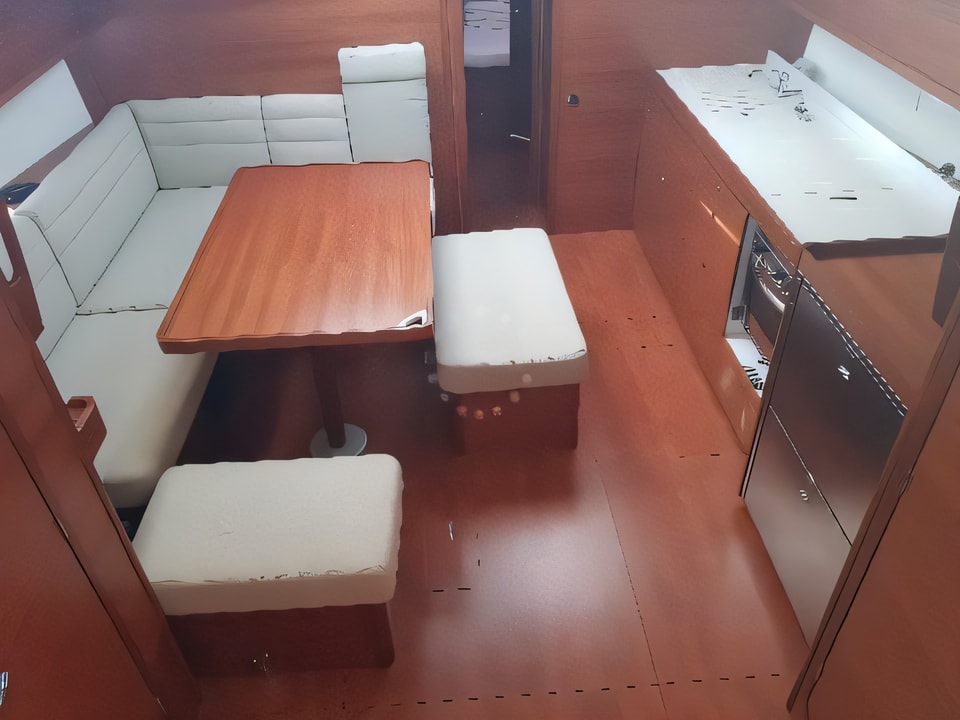 Interior of Dufour 460 Grand Large sail boat with 4 cabins Croatia yacht charter