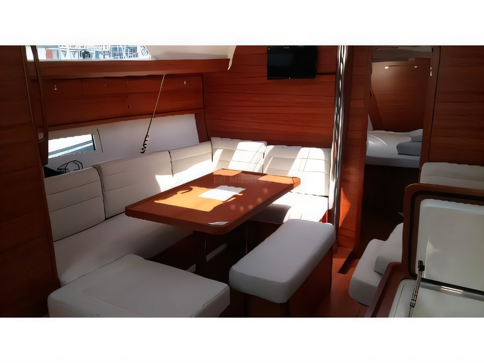 Interior of Dufour 410 Grand Large sail boat with 3 cabins Croatia yacht charter