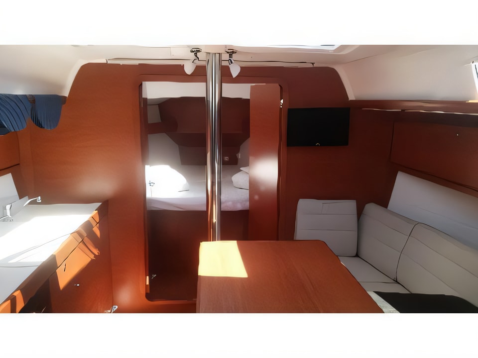 Interior of Dufour 382 Grand Large sail boat with 3 cabins Croatia yacht charter