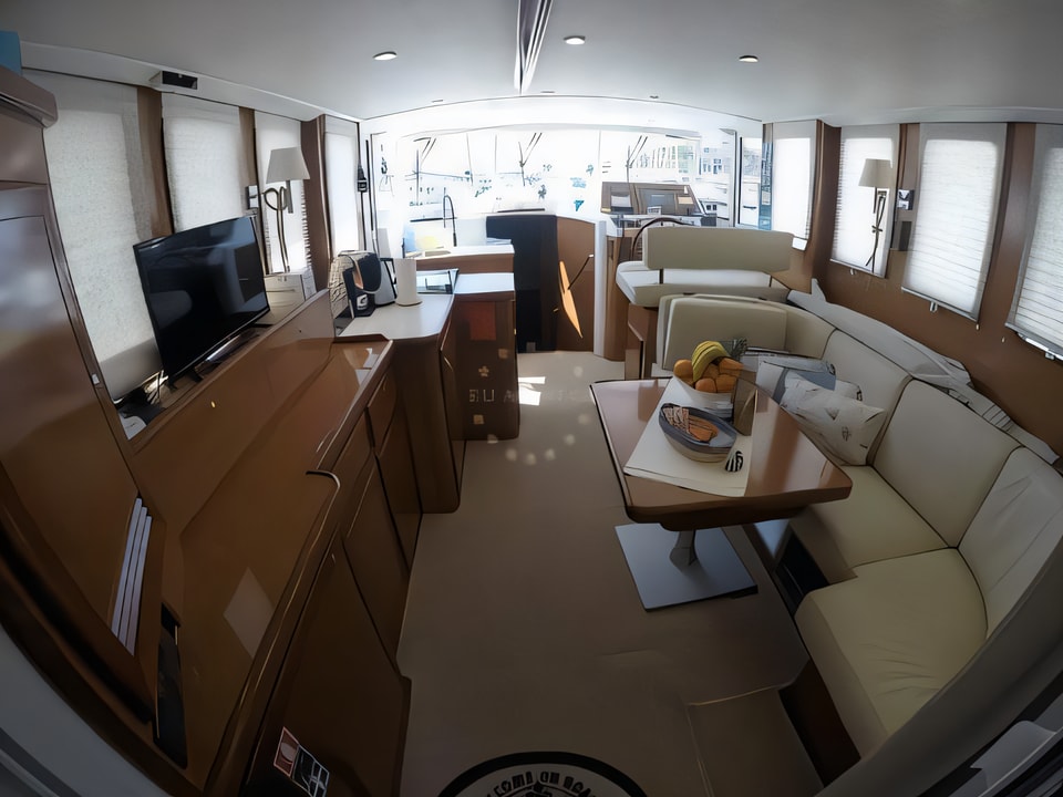 Interior of Beneteau S. Trawler 42 motoryacht with 2 cabins Croatia yacht charter