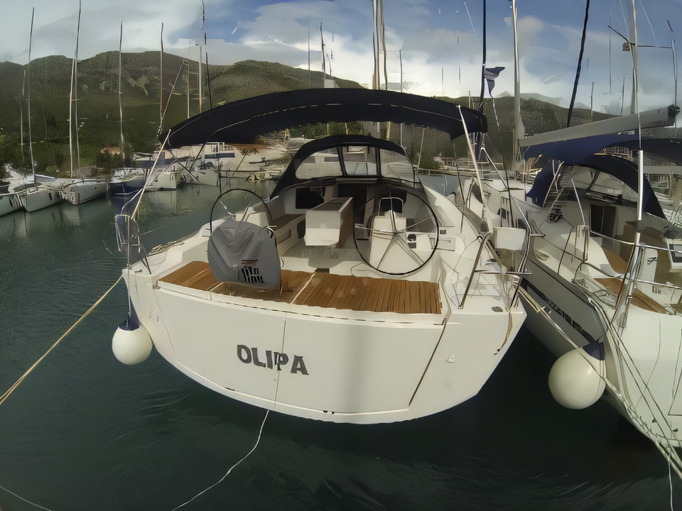 Exterior overview of Dufour 460 Grand Large sail boat for charter from Dubrovnik ACI Marina in the Dubrovnik sailing area Croatia