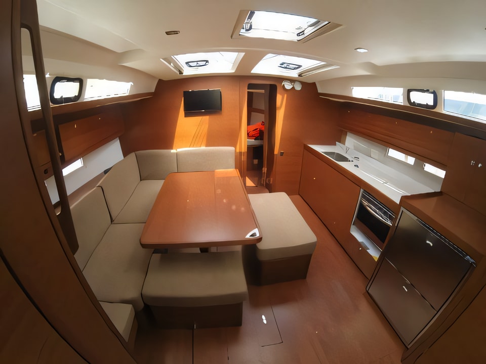 Interior of Dufour 460 Grand Large sail boat with 4 cabins Croatia yacht charter