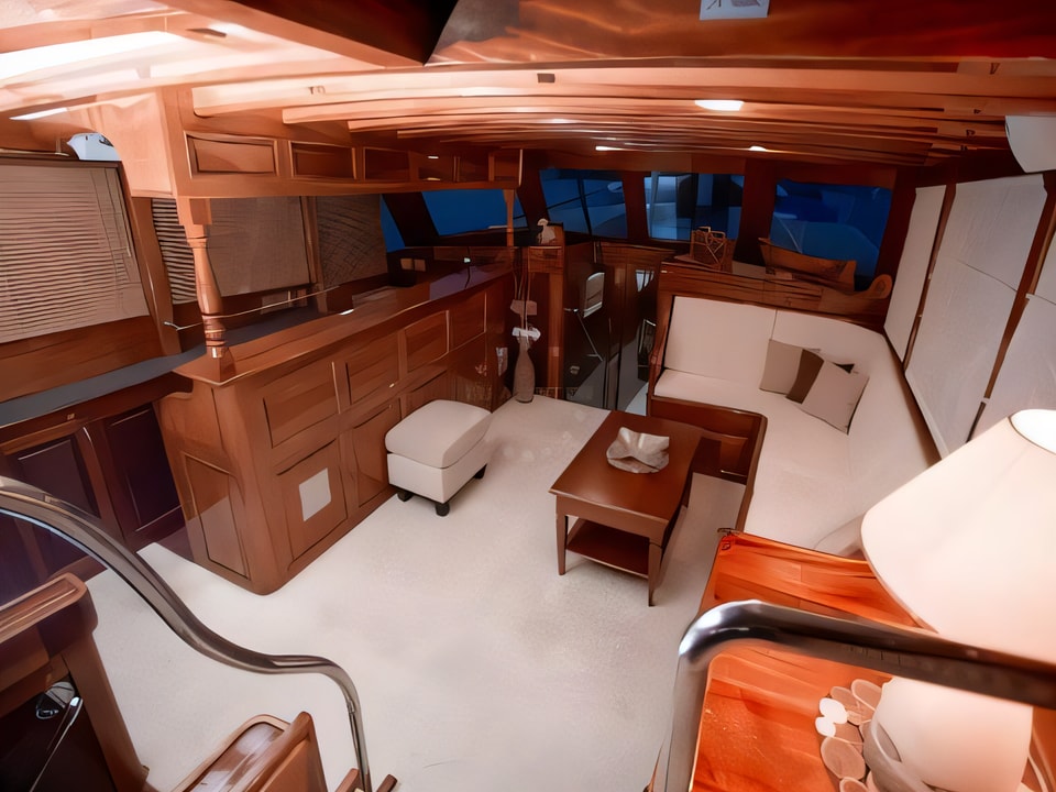 Interior of MALENA gulet or cruiser with 5 cabins Croatia yacht charter