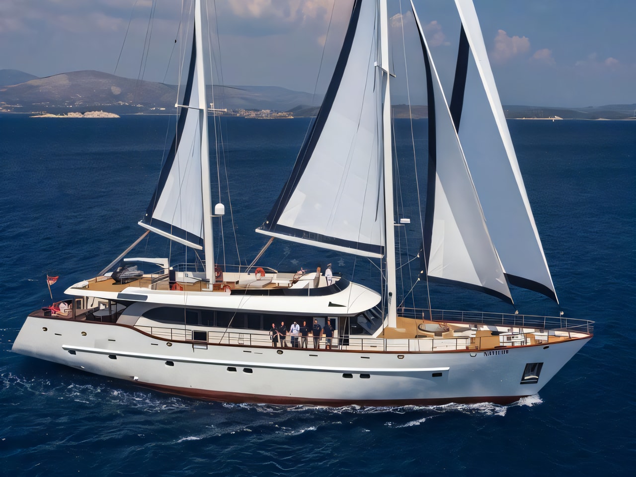 Exterior overview of NAVILUX gulet or cruiser for charter from Adriatic Croatia