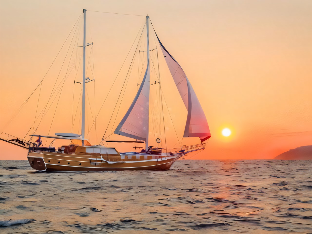 Exterior overview of ANDJEO gulet or cruiser for charter from Adriatic Croatia