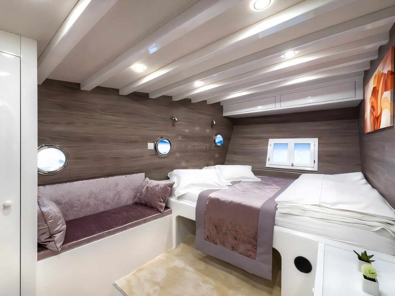 Layout of ANDJEO gulet or cruiser with 5 cabins Croatia yacht charter