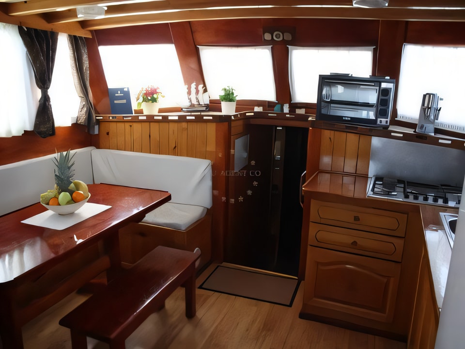 Interior of BABAC gulet or cruiser with 4 cabins Croatia yacht charter