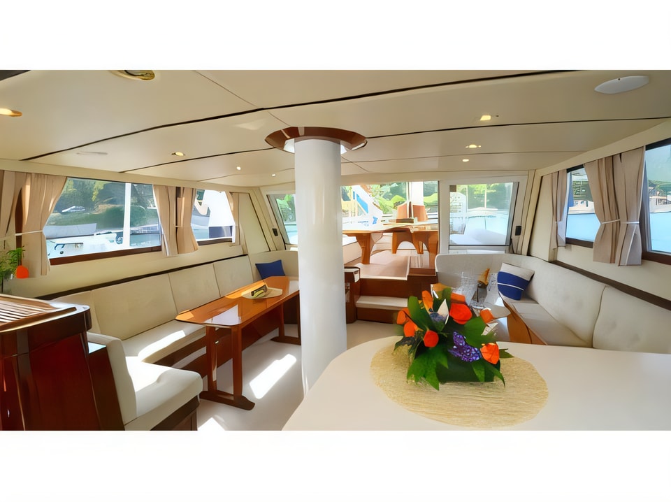 Interior of FORTUNA gulet or cruiser with 7 cabins Croatia yacht charter