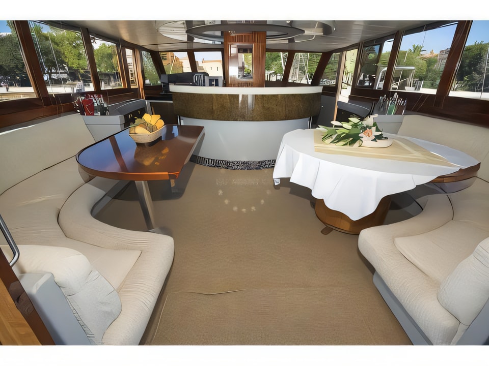 Interior of VITO gulet or cruiser with 7 cabins Croatia yacht charter