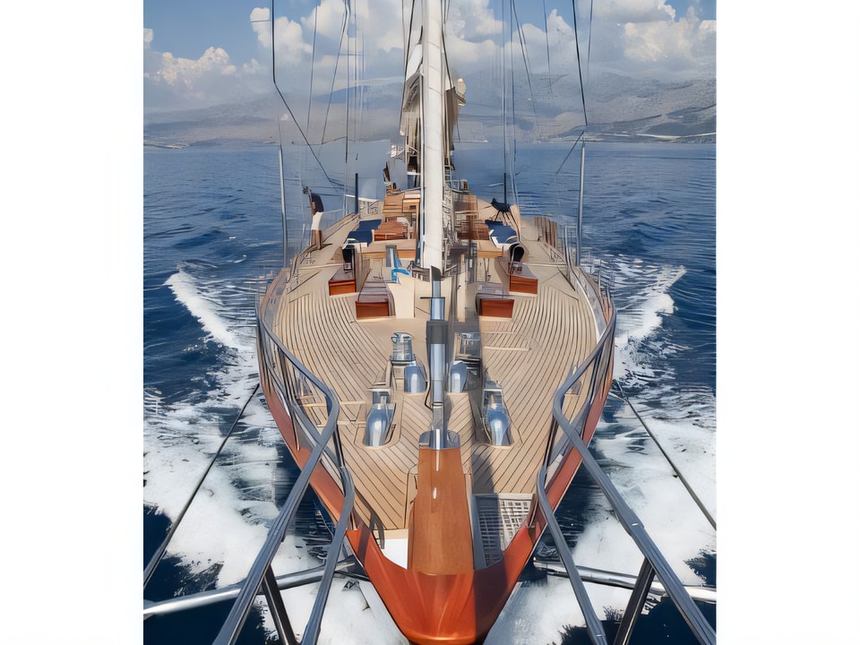 Layout of LAURAN gulet or cruiser with 4 cabins Croatia yacht charter