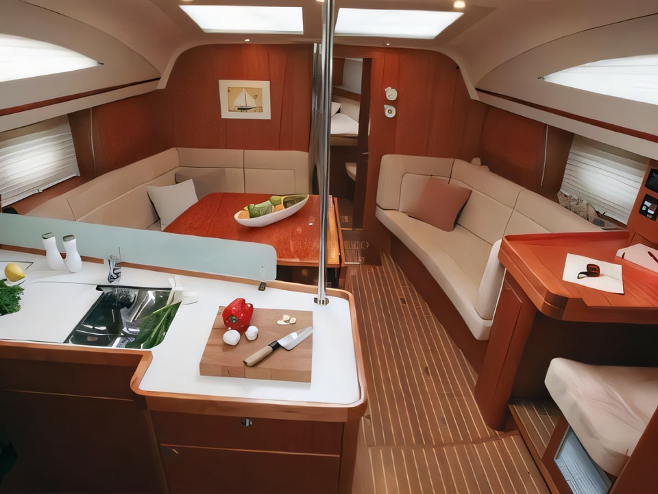 Interior of Elan 434 Impression sail boat with 4 cabins Croatia yacht charter